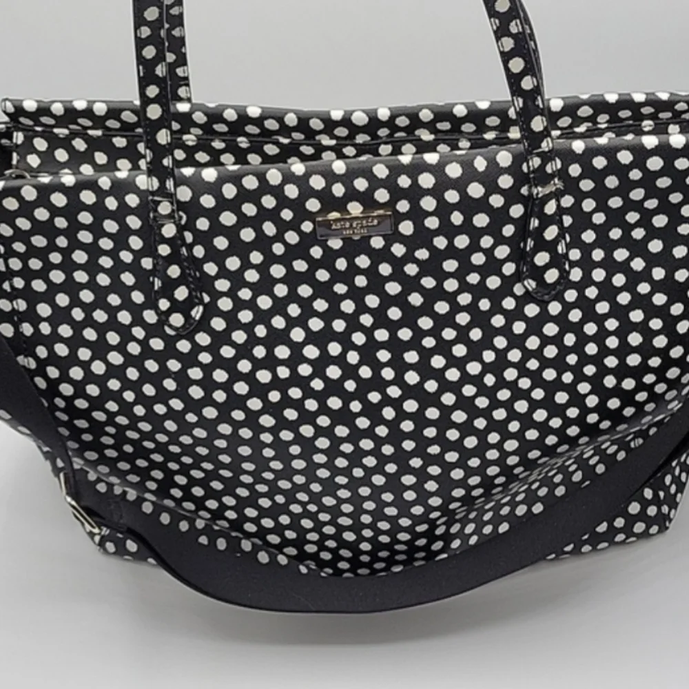 KATE SPADE Musical Dot Diaper Bag Black White - Picture 3 of 16
